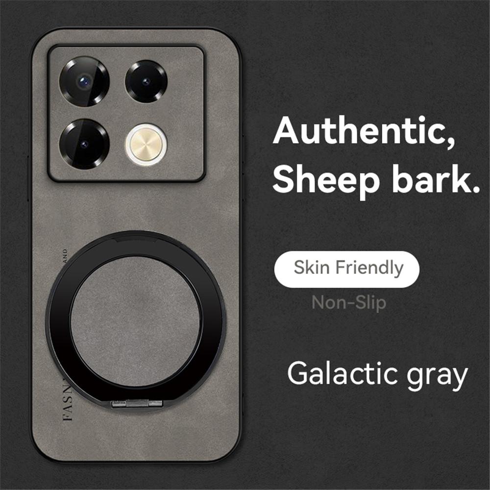 Luxury Sheepskin Magnetic Leather Holder Phone Case For Infinix Note 30 40 Pro Smart 10 9 8 7 6 Stand Shockproof Back Cover