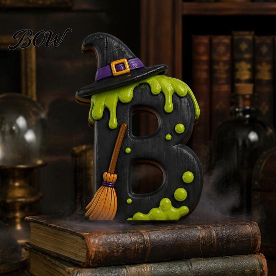 Holiday Home Accent Decor Halloween Wooden BOO Decoration for Tiered Trays, Creative Independent Boo Letter Blocks Solid Wood Tabletop Centerpieces
