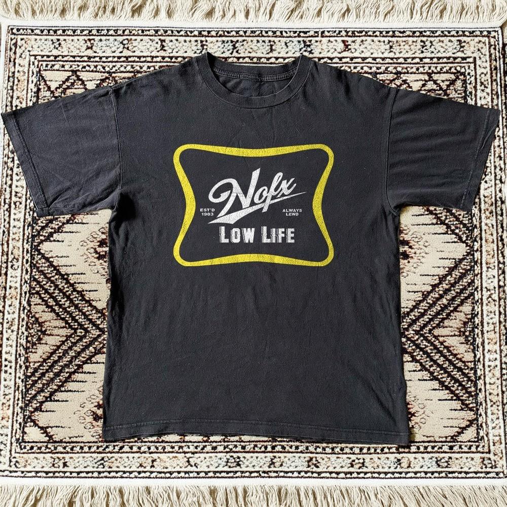 HOT NOFX Low Life 1983 Black Cotton Tshirt Unisex T-Shirt S
