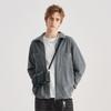 Spring and Autumn New Men's Loose Zipper Lapel Long Sleeve Shirt Jacket