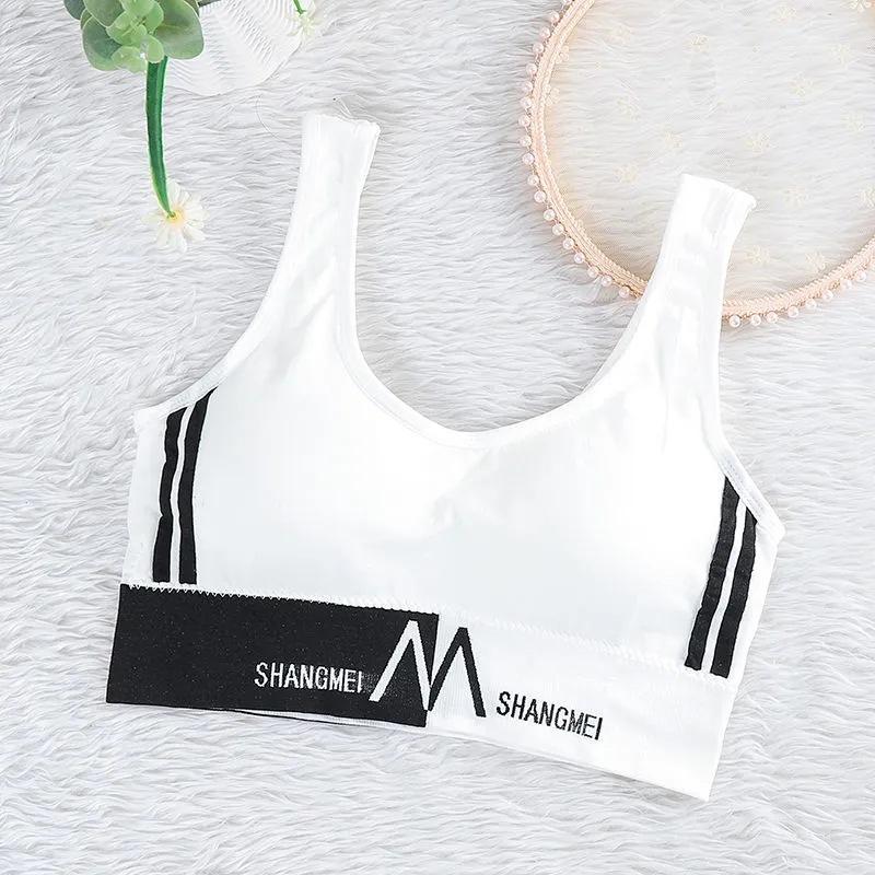 Beautiful back no steel ring sports shock-proof underwear women's suspenders small vest tube top small chest gathering anti-sagging bra thin