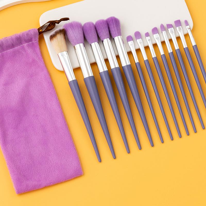 13 ks Sada štětců na make-up Přenosné Měkké štětiny Štětec na pudr Štětec na oční stíny Kompletní sada nástrojů na make-up