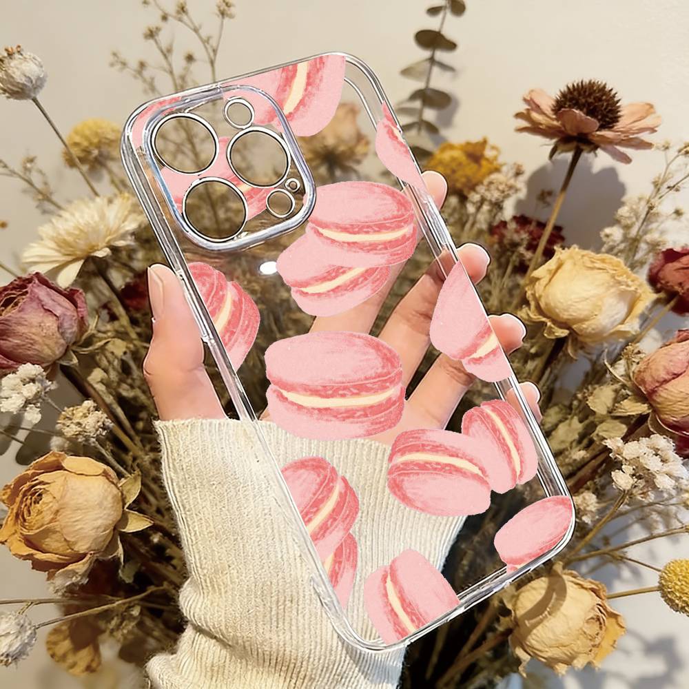 Cute Cake Phone Case Transparent Silicone Soft For iPhone 17 16 15 14 13 12 11 Mini Pro Max Plus