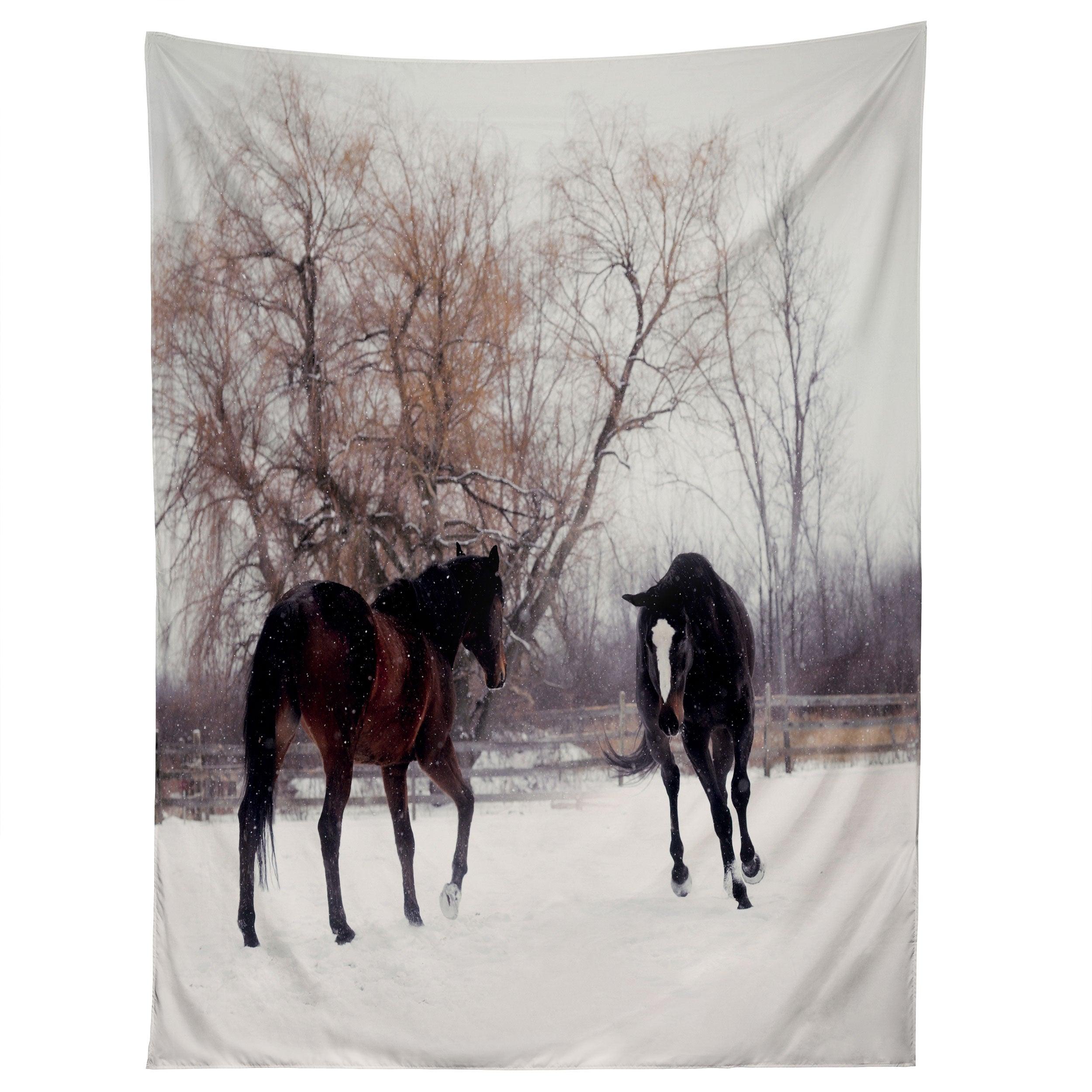 HORSING AROUND tapestry 75x100 чёрный