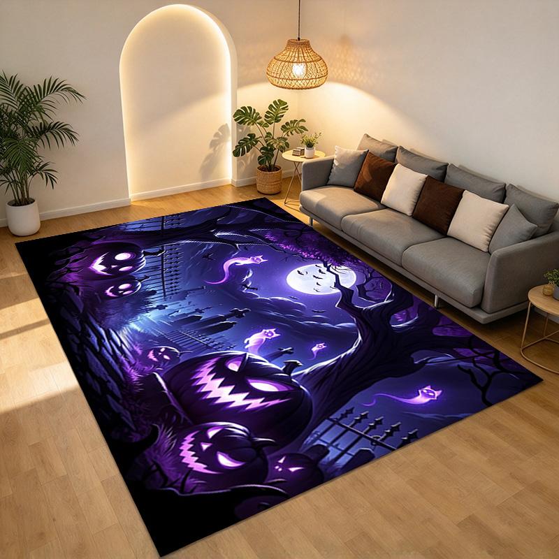 Halloween Night Living Room Nonslip Area Rug Soft Carpet For Bedroom Game Playroom Sofa Office Home Decor Doormat Christmas Gift C9291366