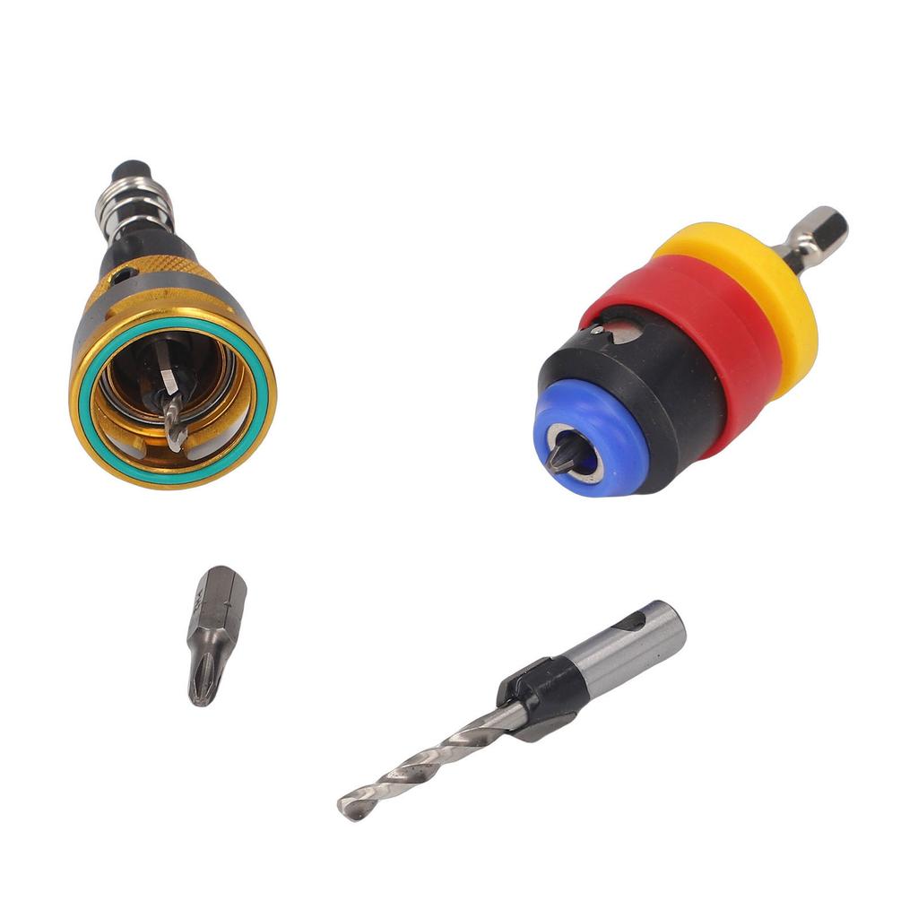 Countersink Drill Bit Set for Wood with Adjustable Depth Stop 3.2 4.8mm Tapered Bits for Accurate Woodworking Aluminum
