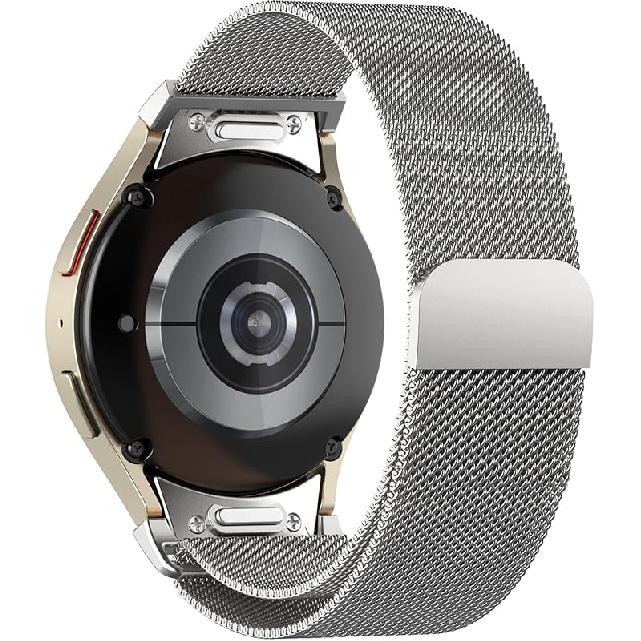 Magnetic Metal Band for Samsung Galaxy Watch 7 6 5 4 FE 40mm 44mm/Galaxy 6 Classic 43mm 47mm/4 Classic 42mm 46mm/5 Pro 45mm,One Click Attachment,No