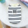 PETCIRCLE Black & White Striped Pet Vest & Leash for Dogs and Cats