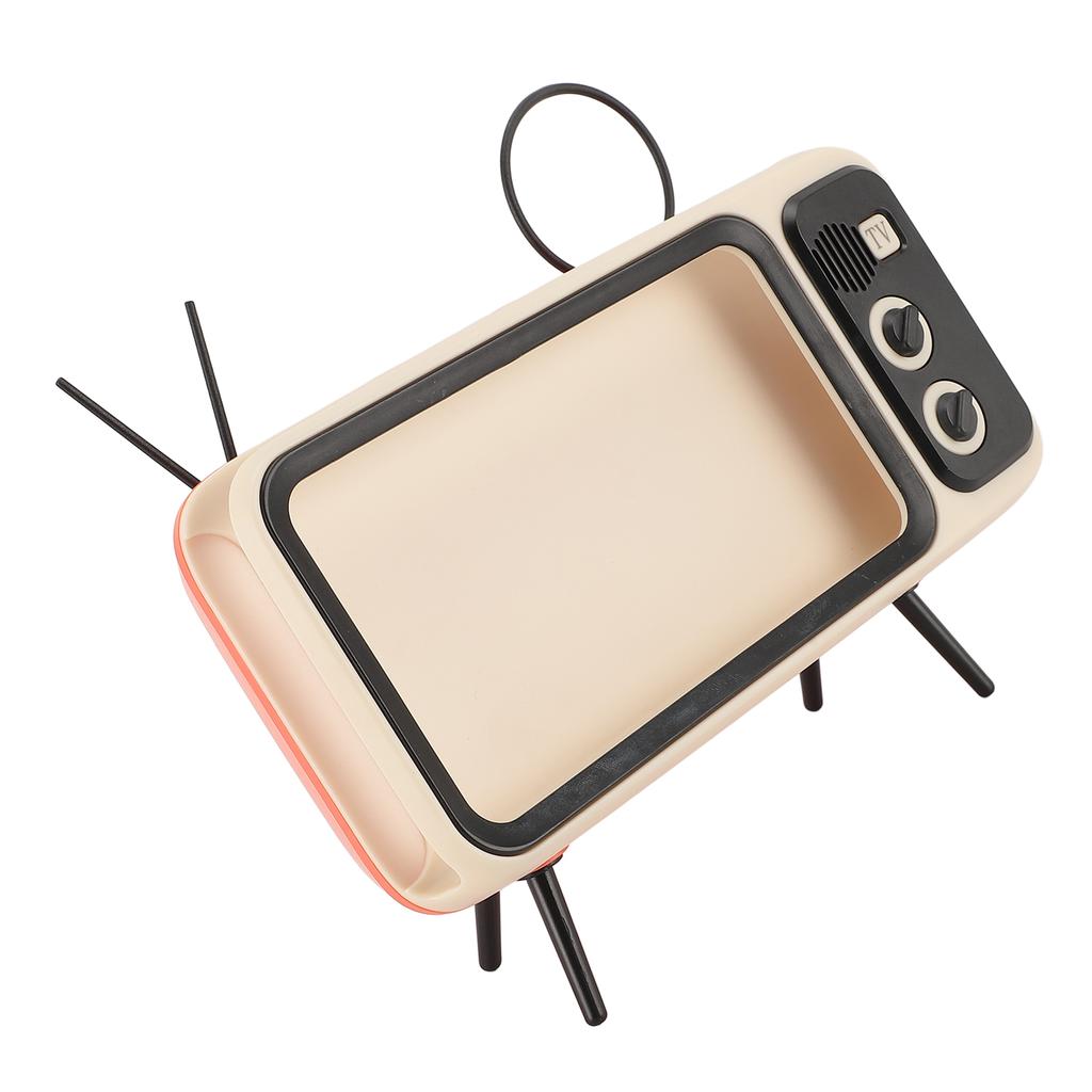 Retro Phone Holder TV Cell Phone Stand Desktop Decor Mount Portable for Home Bedroom Office Orange W