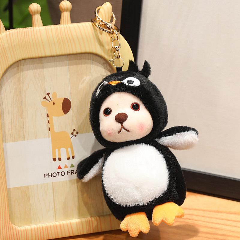 

Милый милый пингвин превратился в куклу-медведя, плюшевую игрушку, медведя для обнимания, куклу-пингвинчика, детскую куклу, куклу 12Cm pendant (0.06kg)