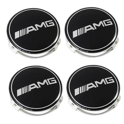 For Mercedes Benz 4PCS 75mm for Mercedes Benz AMG C E S GLE CLC Class W204 W203 W205 W124 W221 Car Wheel Center Cap Hub Covers B