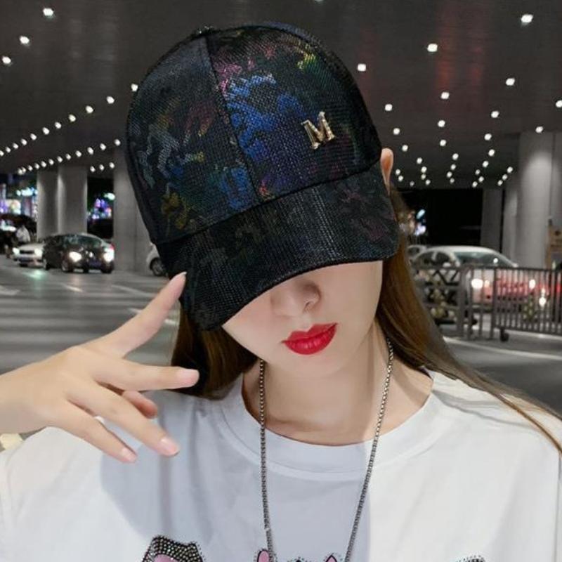 Șapcă de baseball colorată cu strasuri M pentru femei, cu personalitate de stradă, protecție solară în aer liber, pălărie de soare UV, șapcă sport casual