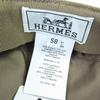 Pristine HERMES Casquette Deauville Serie Metal Brown Cashmere Women 58 Used
