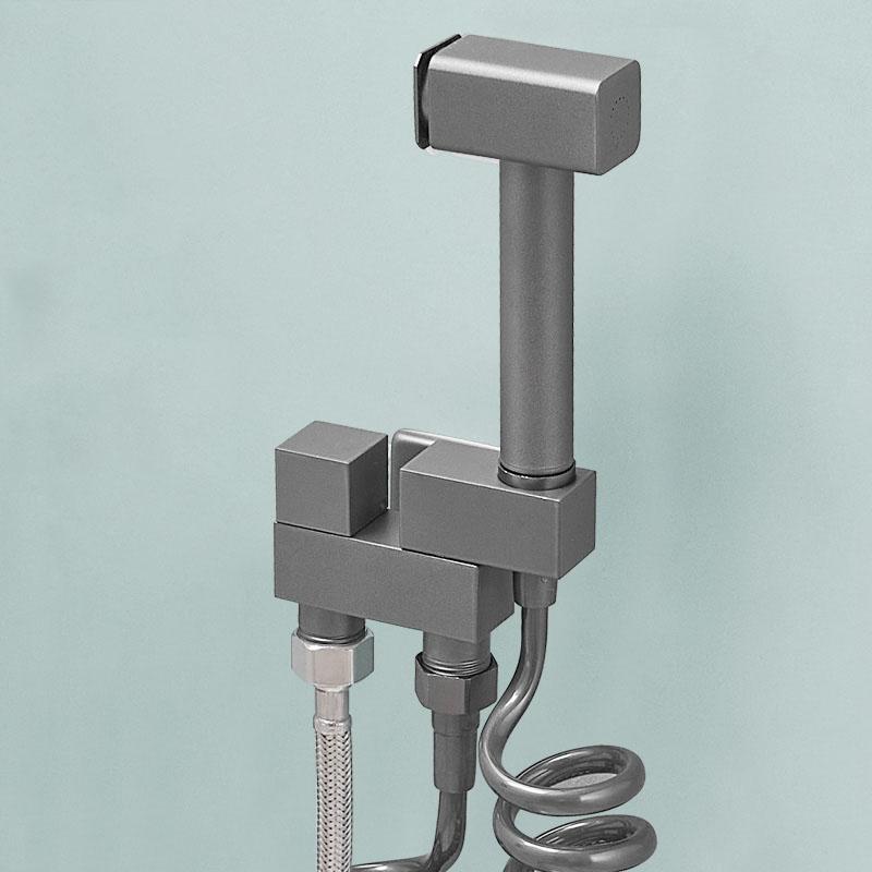 White Toilet Bidet Faucet Solid Brass Handheld Bidet Sprayer Set Black/Gun Gray Bathroom Hand Sprayer Shower Head Self Cleaning