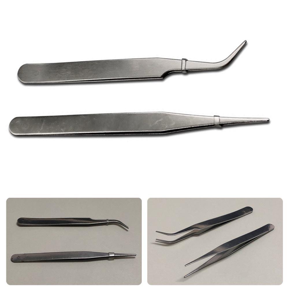 For Picking Up Parts 2pcs Tweezers Anti-magnetic Dismantling