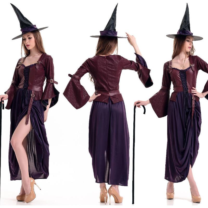 

Сексуальный костюм ведьмы с плащом, длинное платье, костюм ведьмы для ролевых игр на Хэллоуин, игровая форма average code