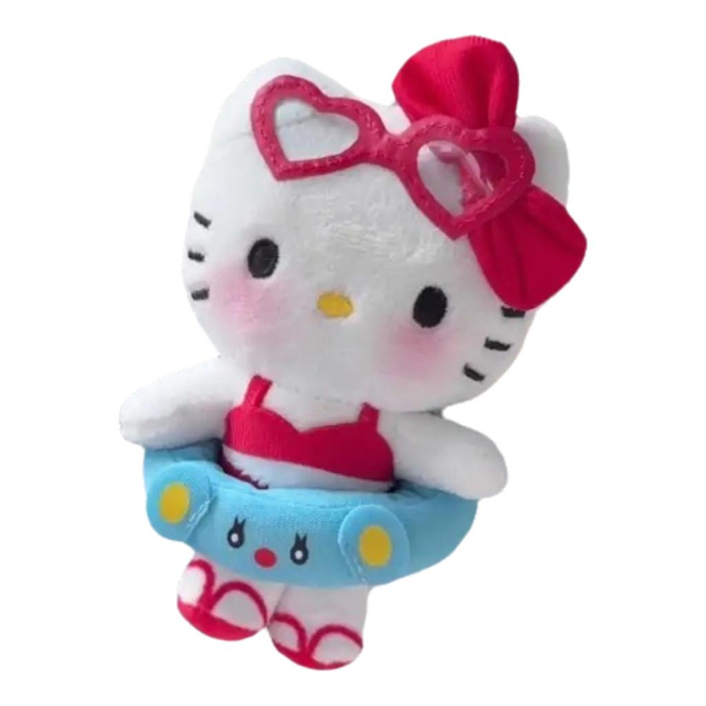 Adorable Cartoon Cat Plush Keychain Cute Kitty Bag Pendant Mini Stuffed Animal Red