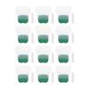 12 -PCs Plant Kindergarten Starter Pots with Drain Hole Quadratical Transparent Flower Seedling