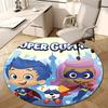 1pc Bubble Guppies Design Printed Area Round Carpet for Bedroom Living Room Home Decor Rugs Mat Non Slip Mat Rug for Bedside