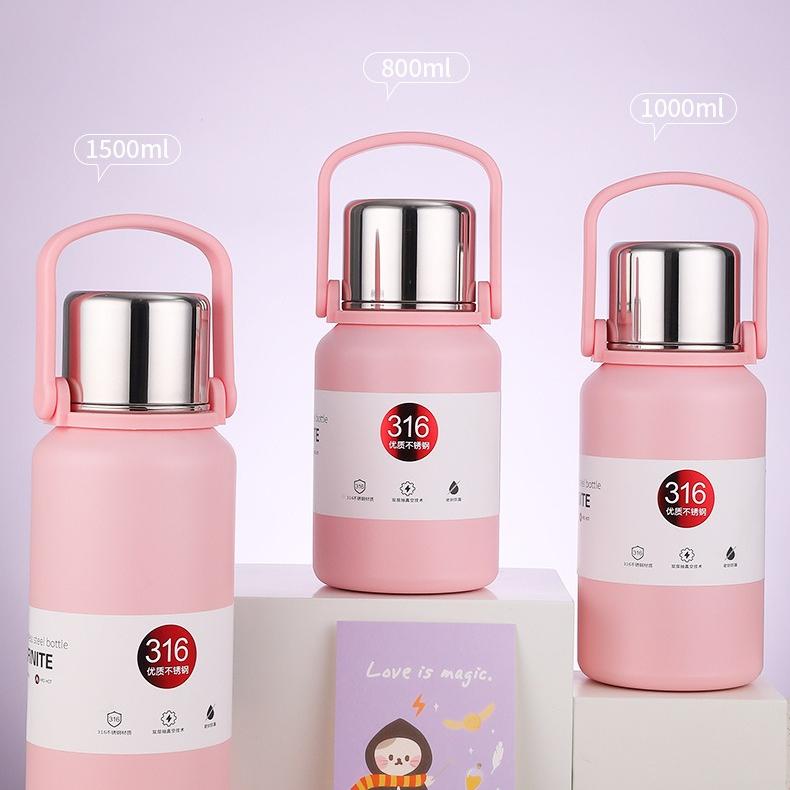 316 Stainless Steel Thermos Cup, High Value, Large Capacity Thermal Insulation Pot, Portable, Outdoor Men and Women Water Cup