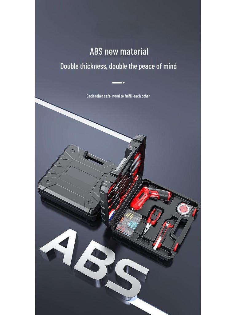 Compact Rechargeable Electric Screwdriver Set with Multi-functional Bits for Household Use