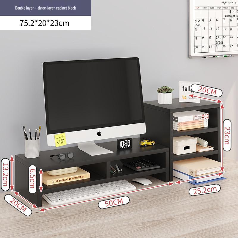 Masaüstü Bilgisayar Monitör Yükseltici Stand ve Ofis Depolama Rafı