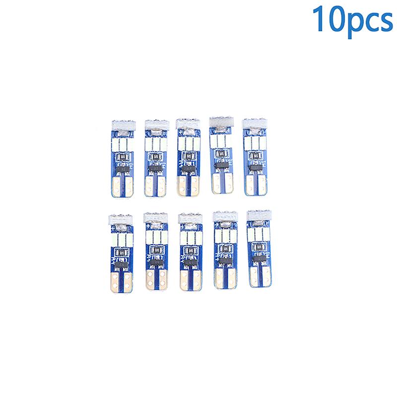 10Pcs Bright LED Bulbs T5 W3W W1.2W 70 73 74 Auto Dashboard Gauge Lamps Car Warning Indicator Instrument Cluster Light Lamps