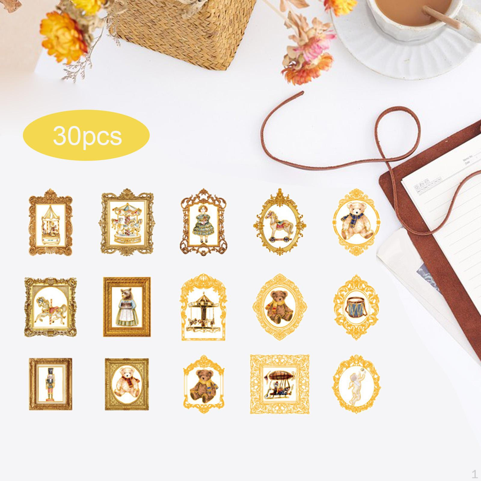 

30-Piece Assorted Stickers Set for DIY Crafts and Decorations Style F