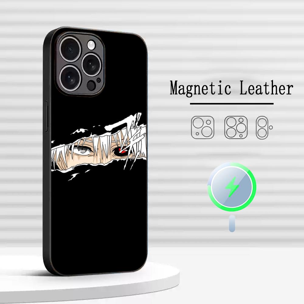 Pop Hot Tokyo Ghoul Anime Pattern Phone Case For iPhone 17 16 15 14 13 12 Plus Pro Max High-end Luxury Magsafe Sheepskin