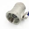 Stainless Steel Ball Valve: 201/304/316, One-Piece Design, Internal Thread, Butterfly Handle, Size Options: 4 or 6 Points