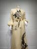 AB268 Sequined Embroidery Kaftan: Elegant Long Dress for Women