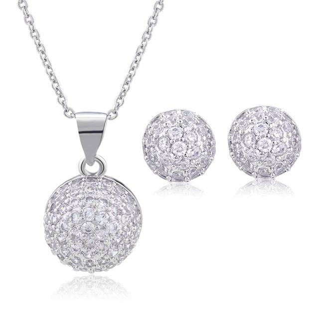 Schmuck Frauen Halskette Ohrringe Set Luxus Qualität Luxe Zubehör Feine Zirkonia Champagner Mode Jewelri Cubic Hohe Großhandel