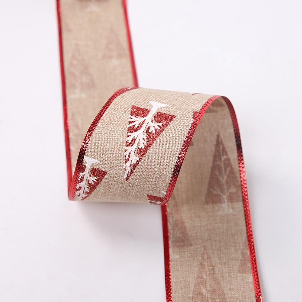 

2 Unique Meter Christmas Decoration Ribbon With Rustic And Festive Designs For Occasions All Pine