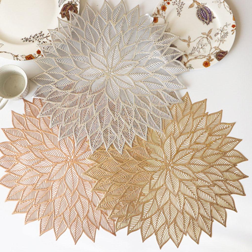 12x Premium Size Pressed Vinyl Placemats For Stylish Table Decor Artistic Wide Application