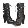 Autumn And Winterfashion Women'S Boots Fashion Modern Boots Square Heel Side Zipper Rivet Thick Heel Paired With Dress Womenshoe