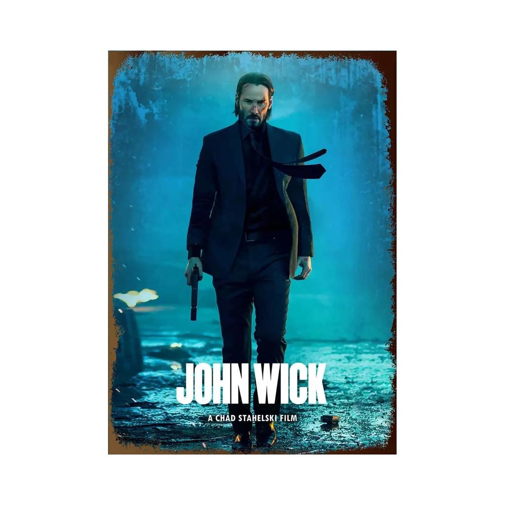 Vintage Movie Metal Tin Sign  Full Metal Jacket John Wick The Great Escape  Retro Wall Decor for Home Bar or Cafe  Classic Me