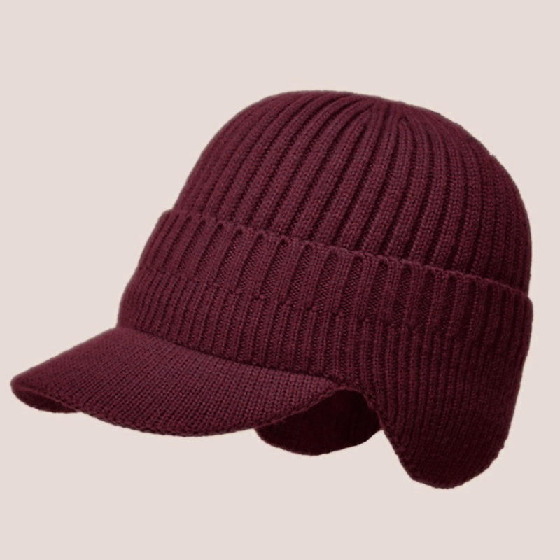 European And American Men Winter Warm Ear Protection Knitted Hat Outdoor Riding Fleece Hat
