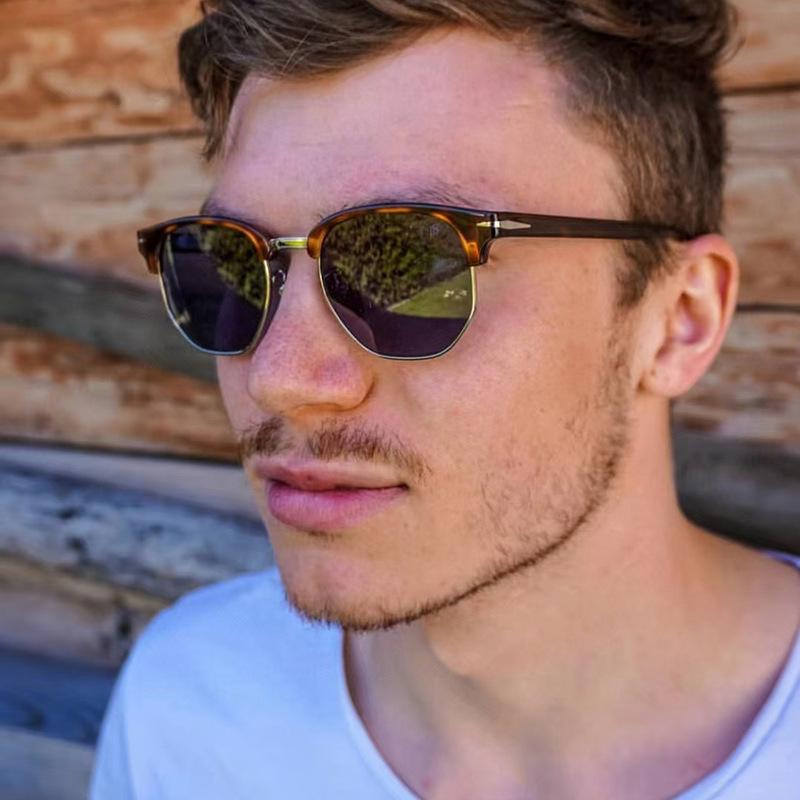 European and American men's sunglasses irregular personality retro sunglasses fashion ins street photography driving sunshade sunglasses