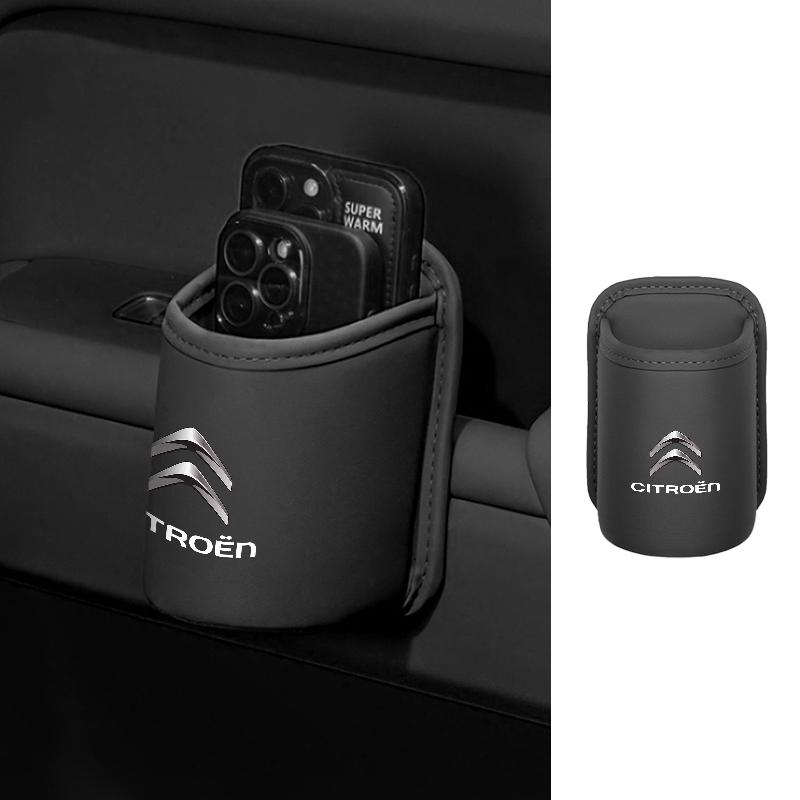 VLKO3 Leather Car Door Cup Holder Drink Storage Bottle Organizer Accessories For Citroen C3 C4 C5 C1 C2 Berlingo Celysee Picasso Xsara