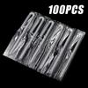 50-500pcs Cusp Straw Chain Package Curved Wrapped Drinking 3.6*150mm PP Thin Straws Milk Tea Drinks Small Straws Smoothies Party