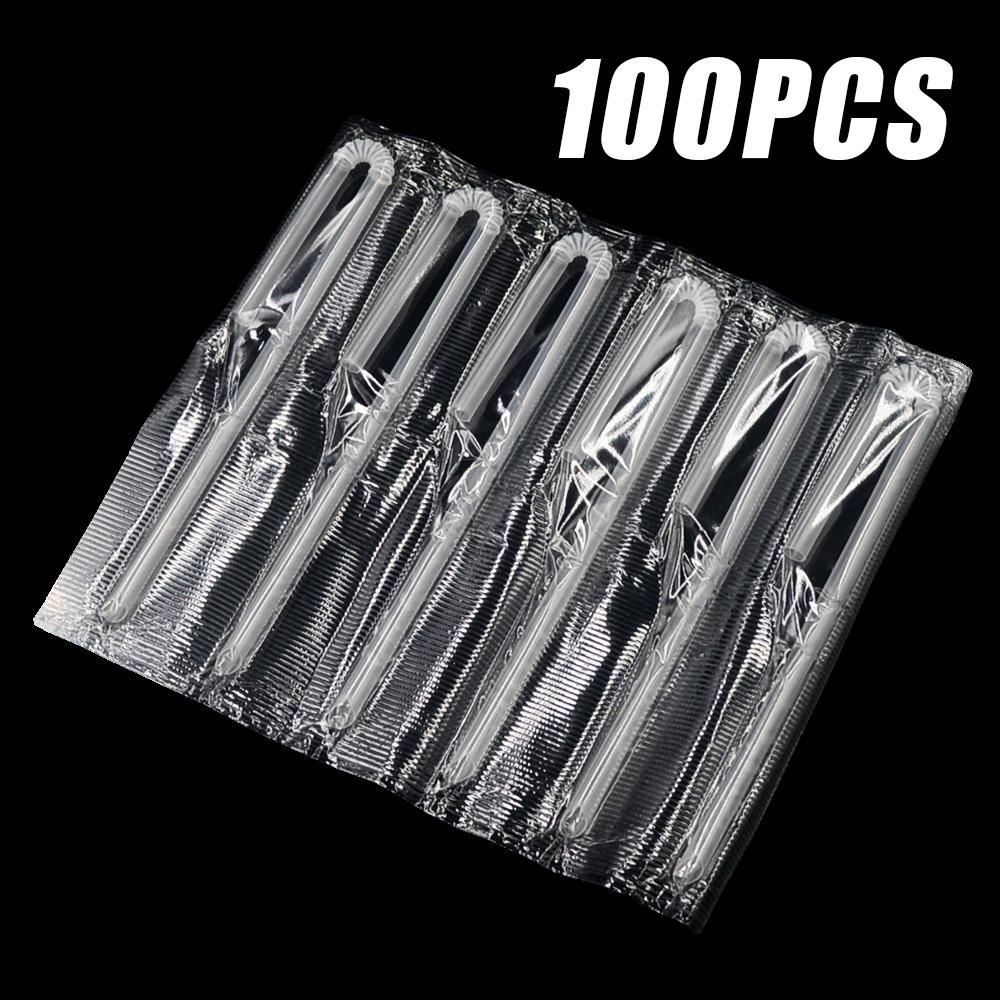 50-500pcs Cusp Straw Chain Package Curved Wrapped Drinking 3.6*150mm PP Thin Straws Milk Tea Drinks Small Straws Smoothies Party
