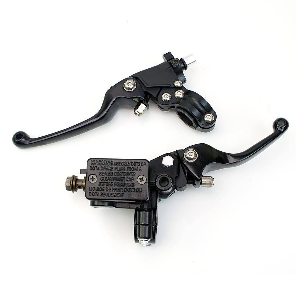 

Универсальный складной рычаг тормоза сцепления для мотоцикла Pitbike Dirtbike с ЧПУ 22 мм 7/8 с передним насосом для мотоцикла Dirtbike CRF KLX YZF RMZ чёрный