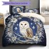 WinterLoveAnimals Pattern Bedding Quilt Set Quilt Cover Pillowcase Home Decoration Birthday Gift (1 * duvet cover + 2 * pillowcase, without core)