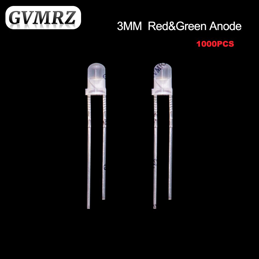 Frosted LED Diode Indicator 3mm 5mm Single & Red-Green Bi-Color Common Anode / Cathode