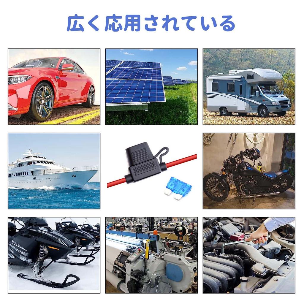 Fuse Holder [2 Pieces] Car 40A Waterproof Max Current 125V Flat Fuse Holder Mini Low Profile