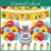 Conjunto de Decorações para Festa de Aniversário com Tema Cuphead com Design de Cabeça de Xícara de Chá Material de Papel Vibrante