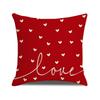 Valentine's Day Pillow Letter Printed Linen Decoration Car Cushion Home Sofa Pillow Cover
