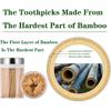 Toothpick Holder, 2000 Count Bamboo Toothpicks with 4 Reusable Toothpick Dispenser, Sturdy Smooth Health Toothpicks for Party, Bar, Olive, Barbecue,
