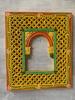 Hand-Painted Wooden Jharokha: Indian Mehrab Wall Hanging Frame