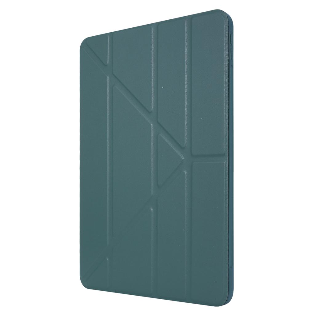 For iPad Pro 11 (2024) Case Origami Stand PU Leather+Silicone Cover with Auto Sleep/Wake